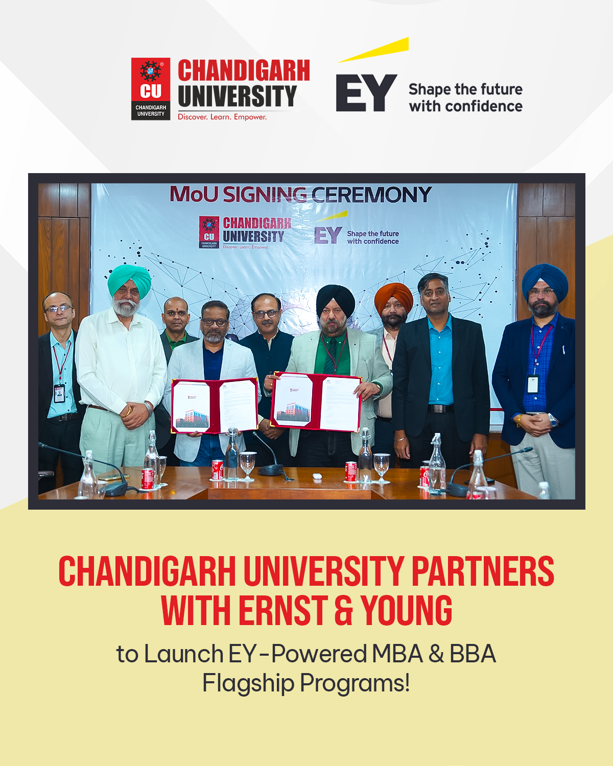 Chandigarh University Partners with Ernst & Young to Launch EY-Powered MBA & BBA Flagship Programs